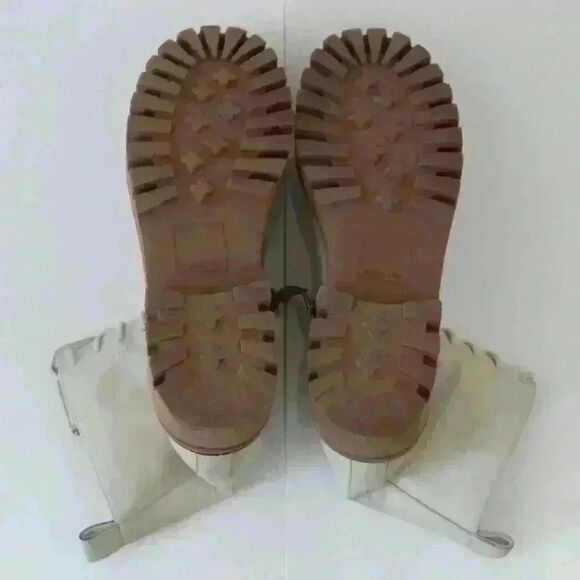 Dolce Vita "Prym" Ivory Leather Lace-Up Combat Boots – Size 9.5 - Picture 3 of 7